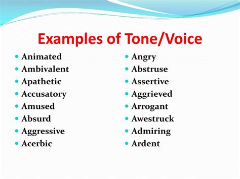 voice and tone examples